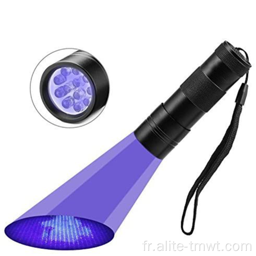 Lumière bleue de la lampe de poche UV